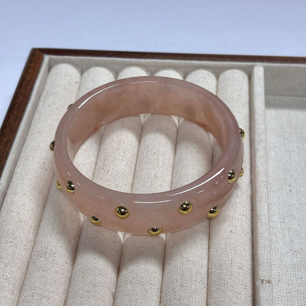 Wide Rivet Punk Bangle — bracelet, view 16