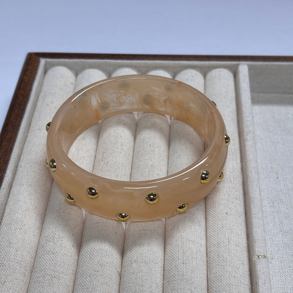 Wide Rivet Punk Bangle — bracelet, view 17