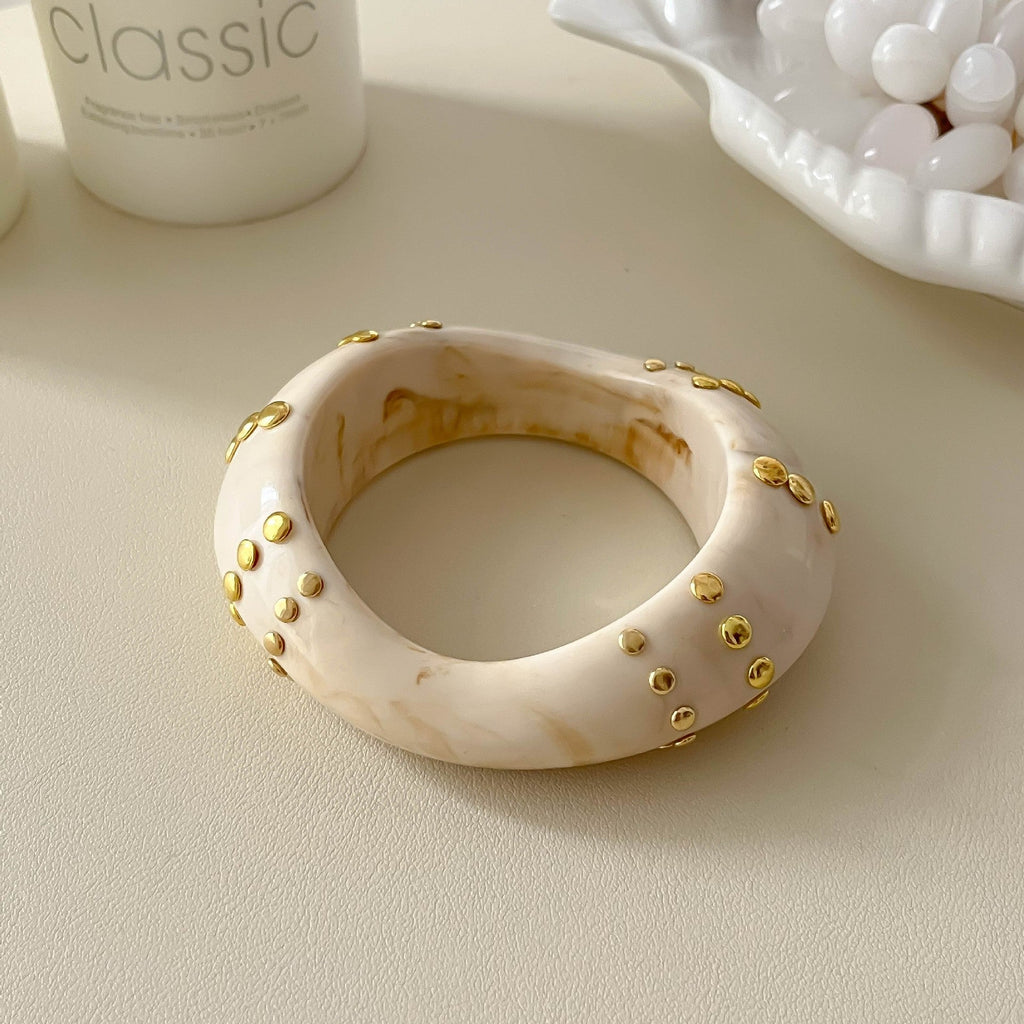 Studded Punk Resin Bangle — bracelet, view 6