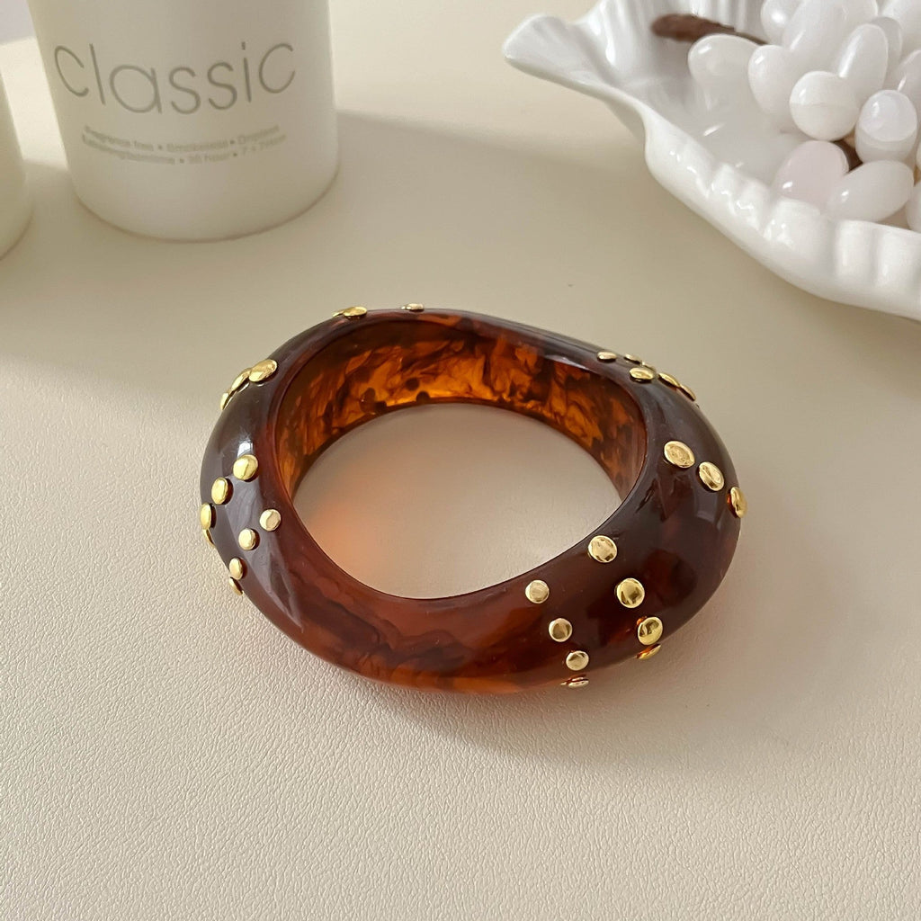 Studded Punk Resin Bangle — bracelet, view 7