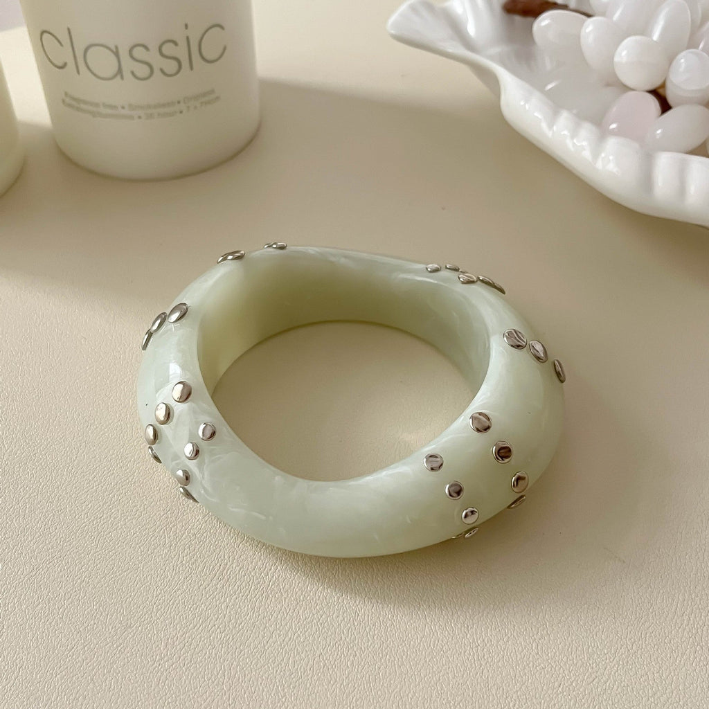 Studded Punk Resin Bangle — bracelet, view 9