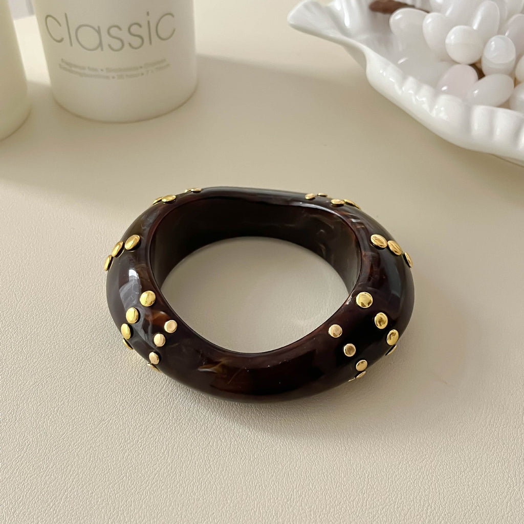 Studded Punk Resin Bangle — bracelet, view 11