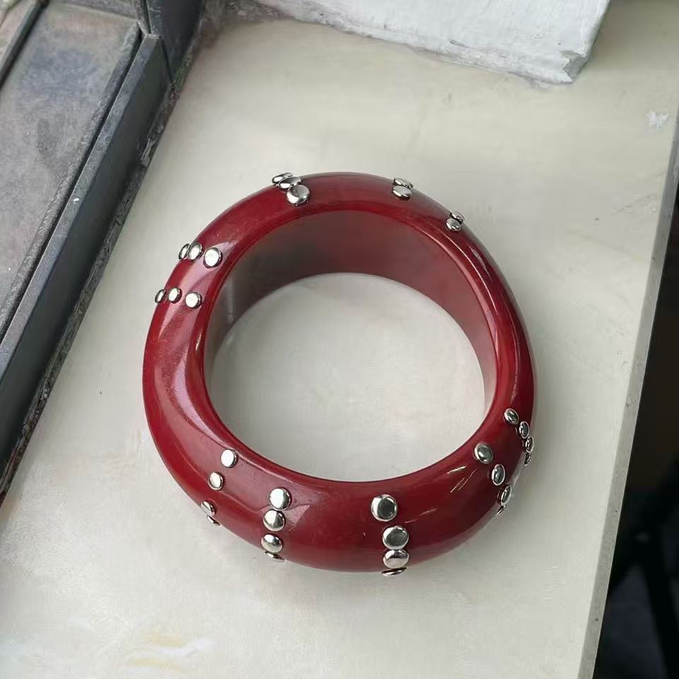 Studded Punk Resin Bangle — bracelet, view 12
