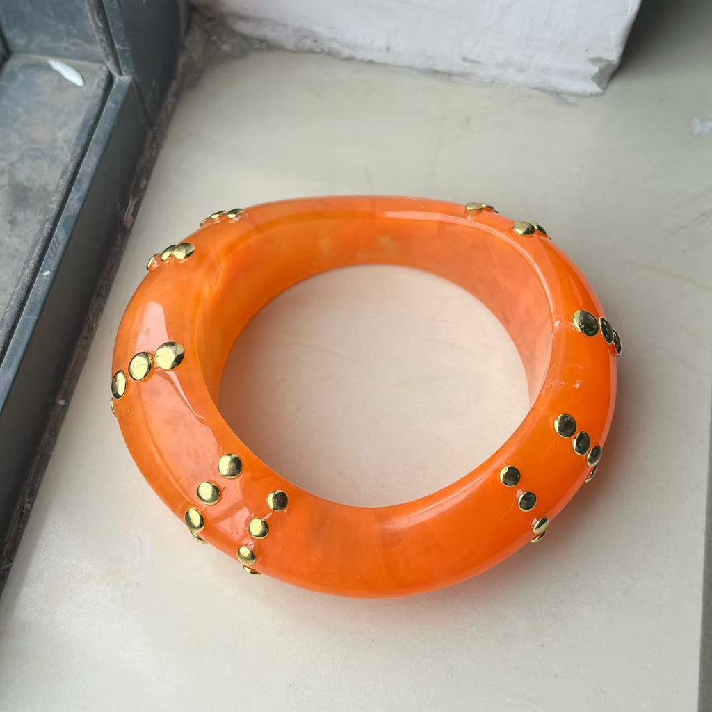 Studded Punk Resin Bangle — bracelet, view 14
