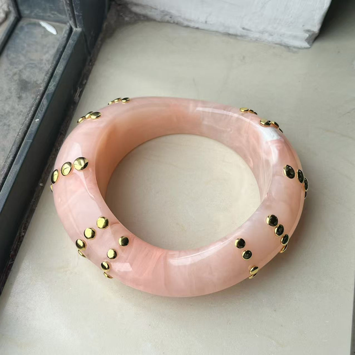 Studded Punk Resin Bangle — bracelet, view 15