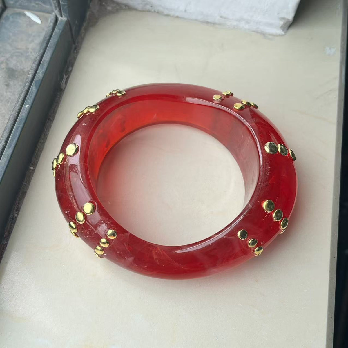 Studded Punk Resin Bangle — bracelet, view 16