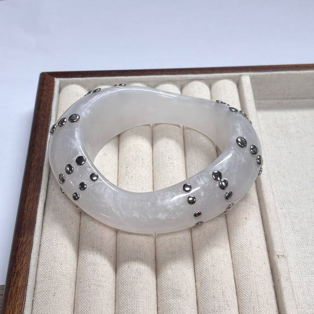 Studded Punk Resin Bangle — bracelet, view 17