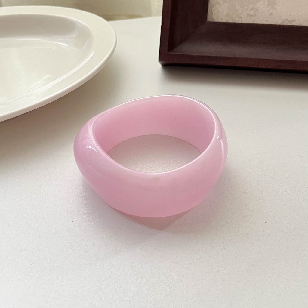 Marbled Irregular Resin Bangle — bracelet, view 4