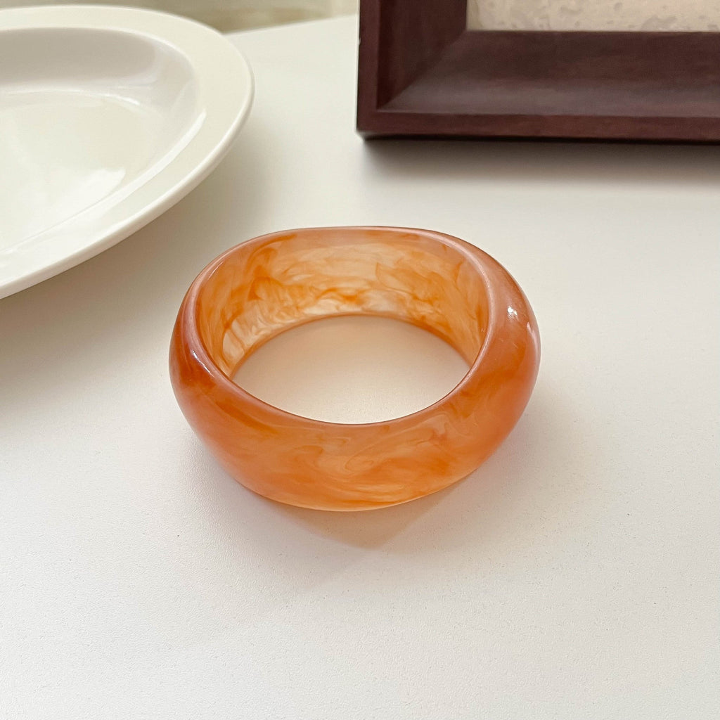 Marbled Irregular Resin Bangle — bracelet, view 7