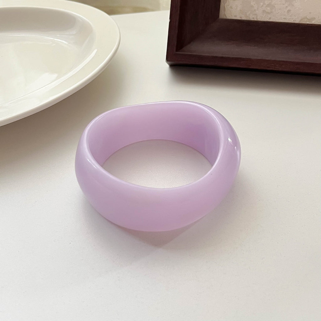 Marbled Irregular Resin Bangle — bracelet, view 10