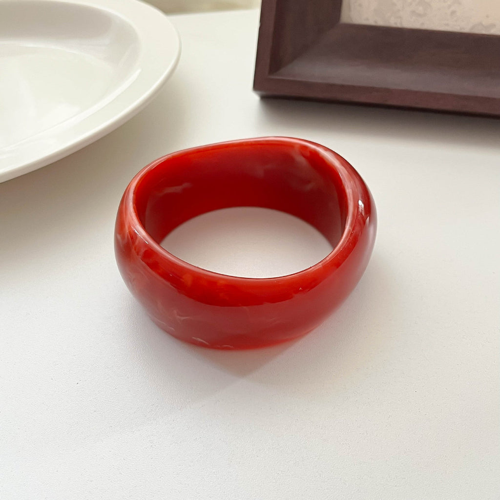 Marbled Irregular Resin Bangle — bracelet, view 14