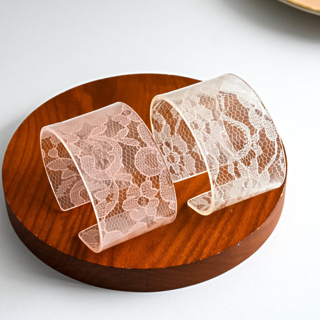 Transparent Lace Cuff Bracelet — bracelet, view 3