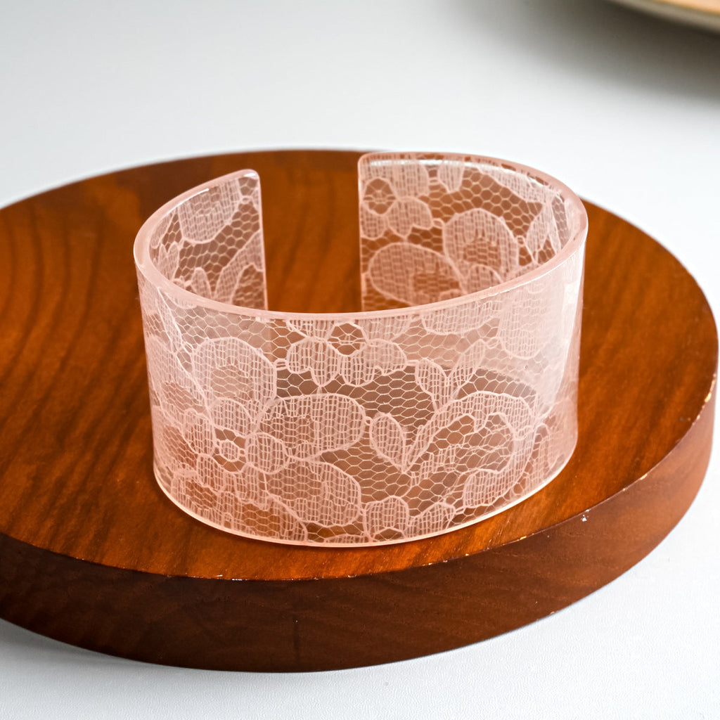 Transparent Lace Cuff Bracelet — bracelet, view 4