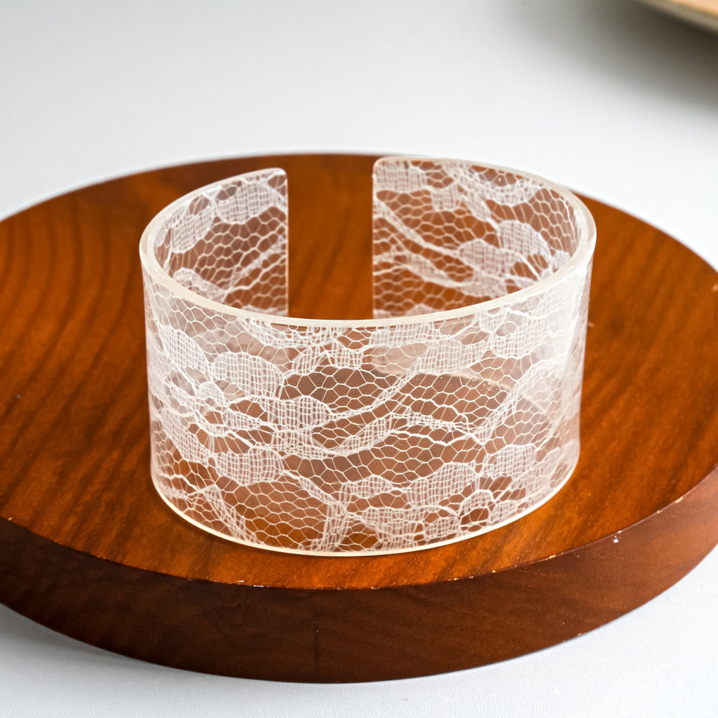 Transparent Lace Cuff Bracelet — bracelet, view 5
