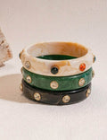 Marbled Acrylic Wide Bangle — bracelet