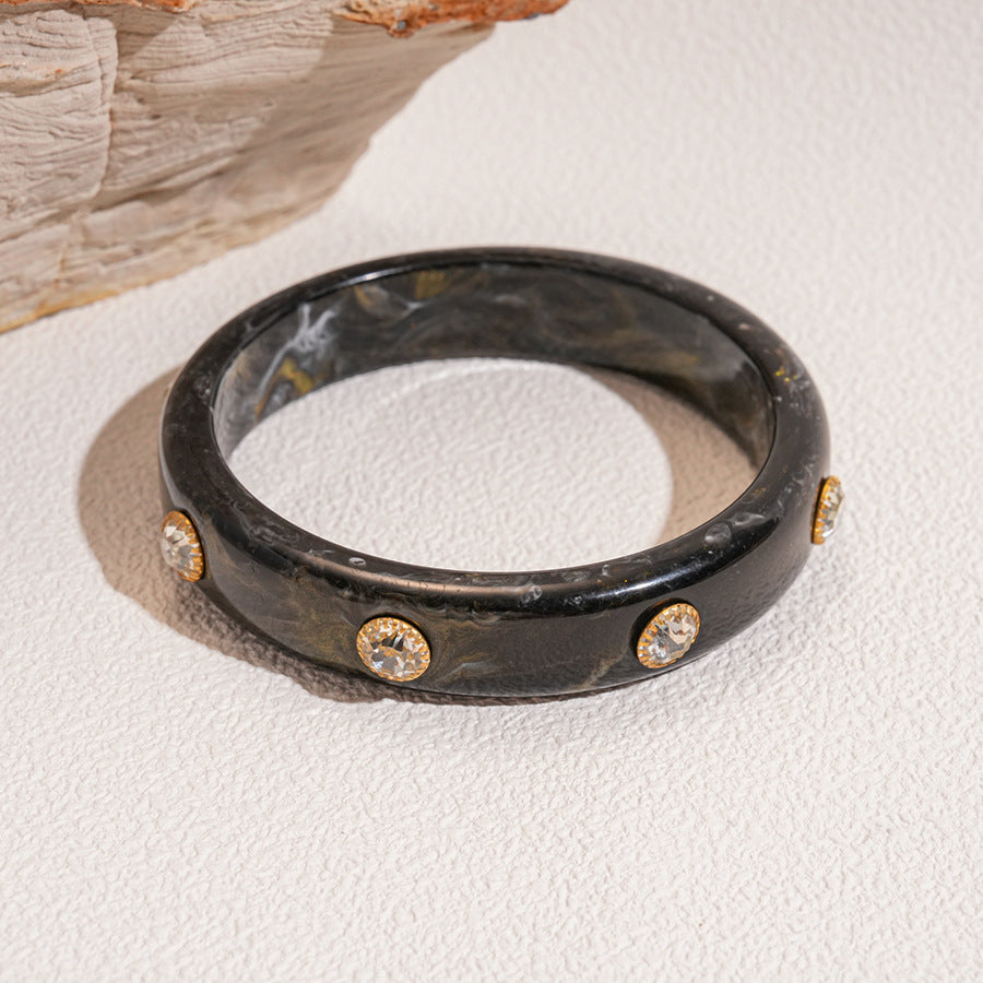 Marbled Acrylic Wide Bangle — bracelet, view 5