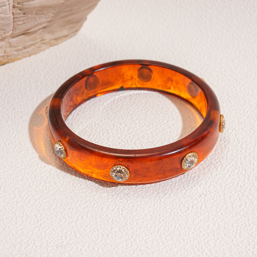 Marbled Acrylic Wide Bangle — bracelet, view 6