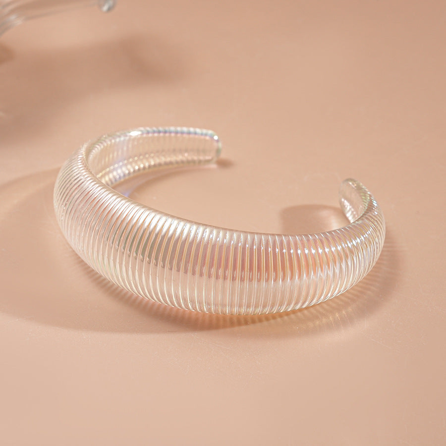 Iridescent Irregular Acrylic Bangle — bracelet, view 10