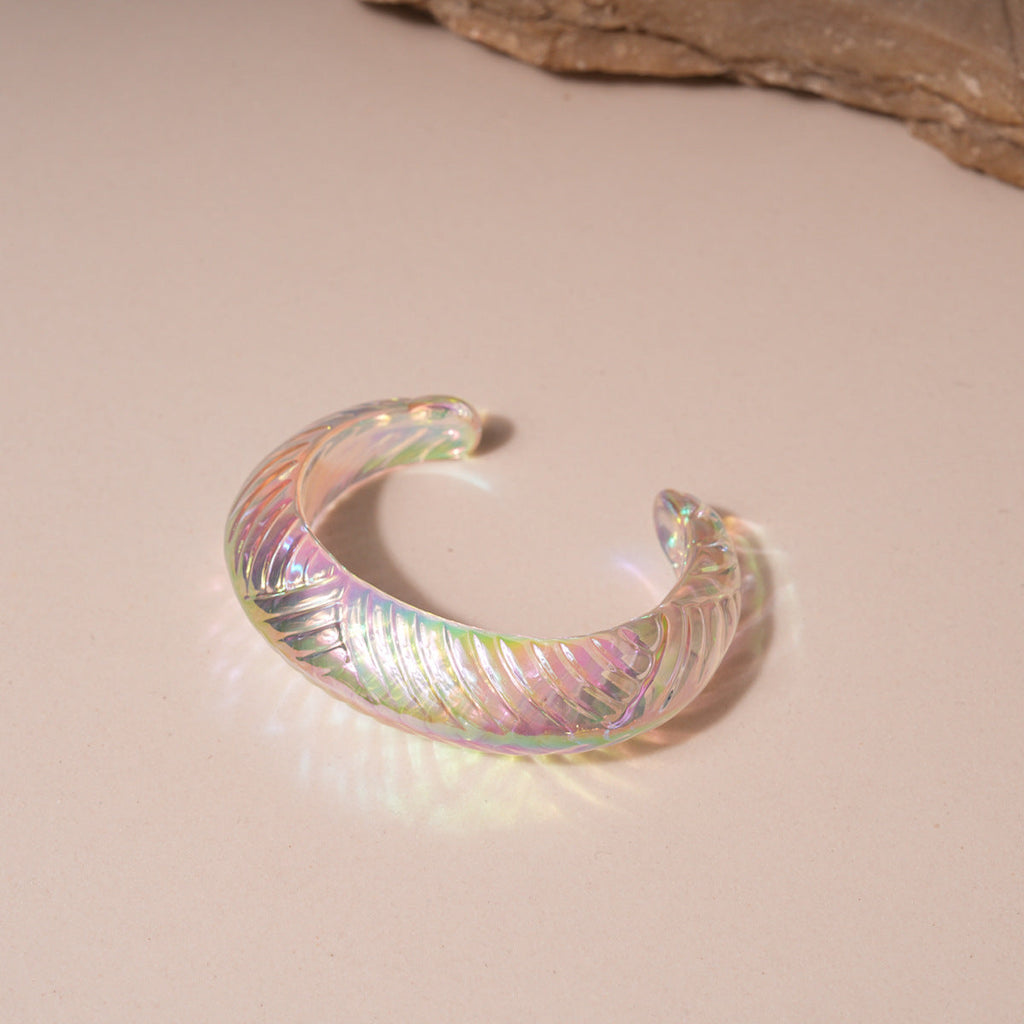 Iridescent Irregular Acrylic Bangle — bracelet, view 14