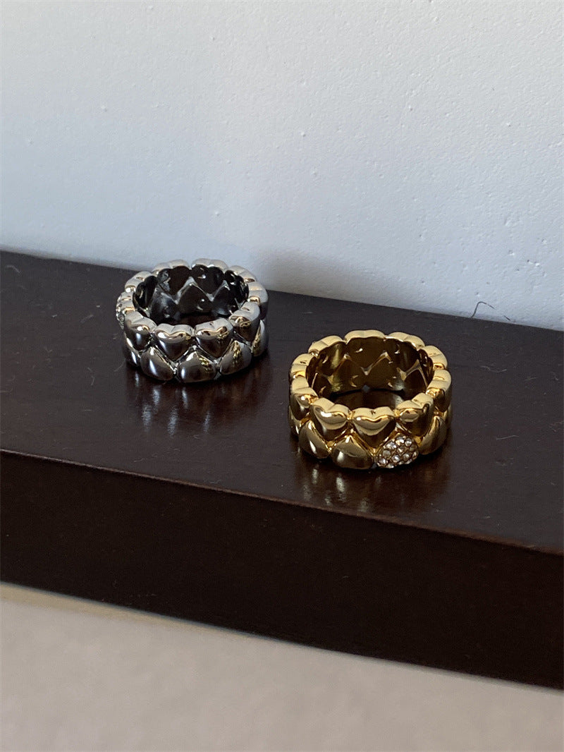 Double Layered Heart Band Ring — ring, view 3