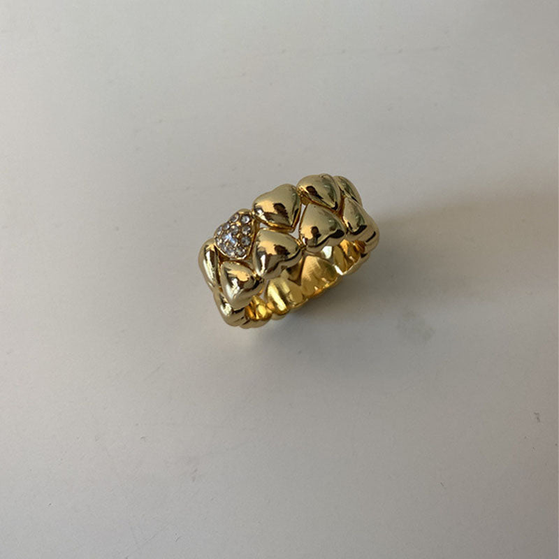 Double Layered Heart Band Ring — ring, view 5