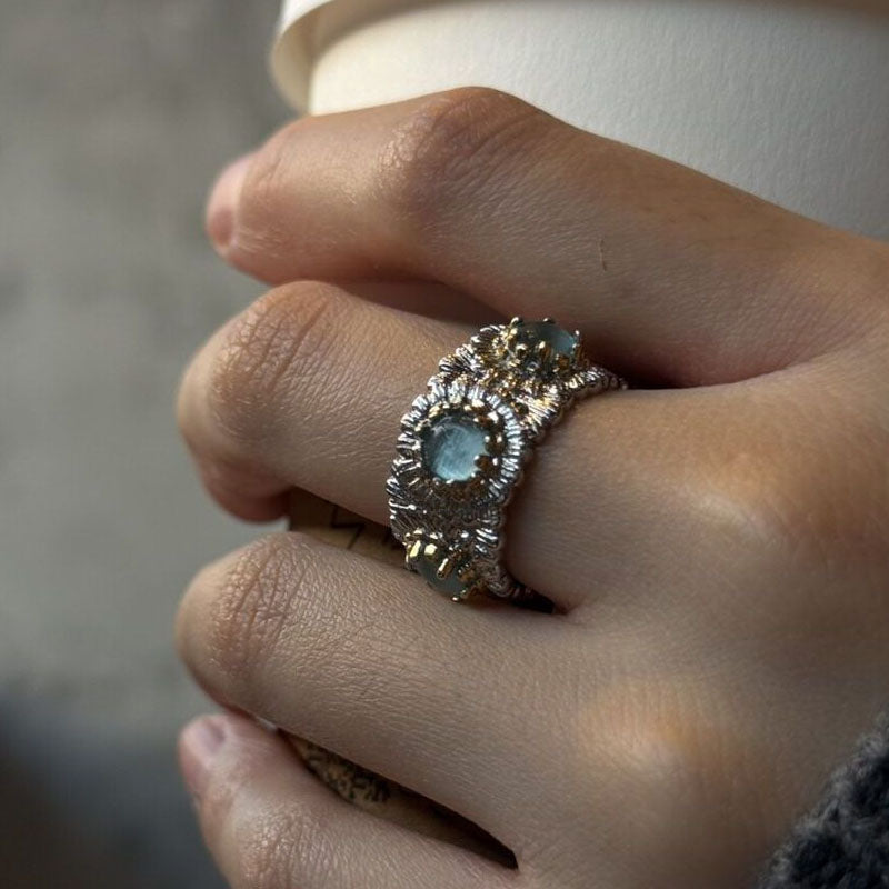 Daisy Crystal Adjustable Ring — ring, view 5