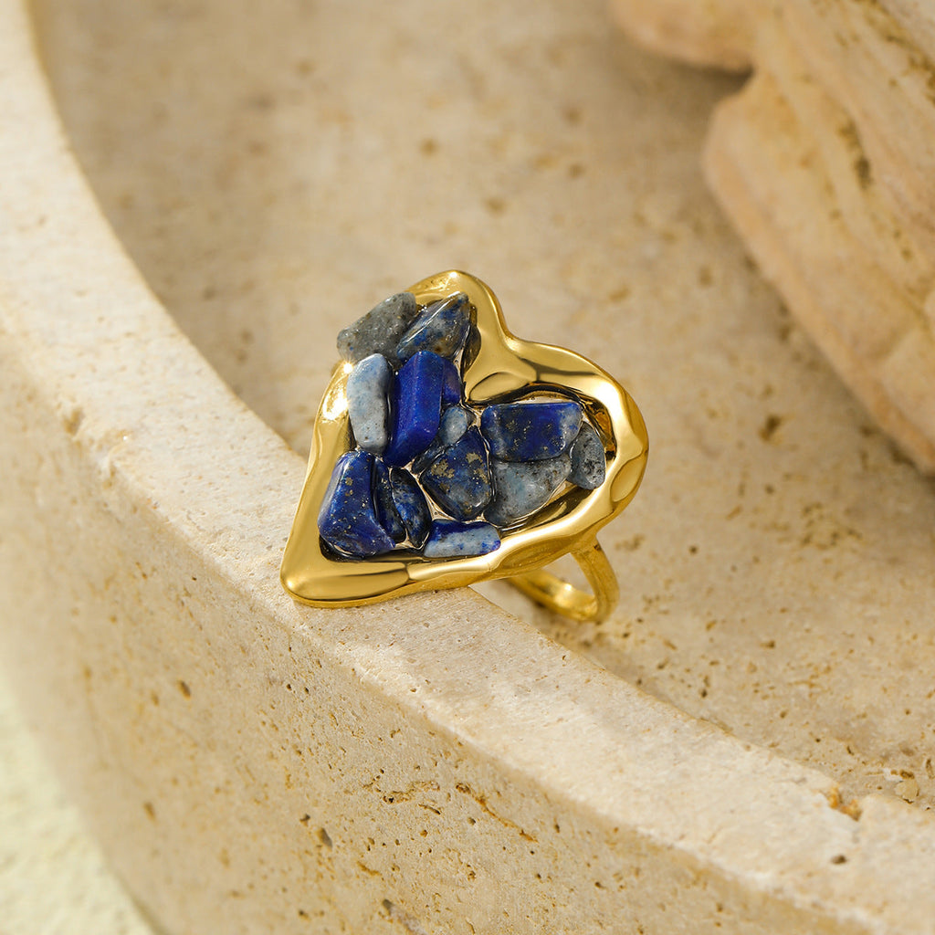 Crystal Heart Band Ring — ring, view 4