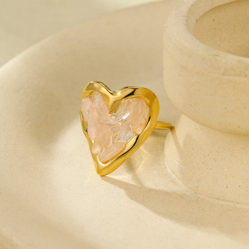 Crystal Heart Band Ring — ring, view 5