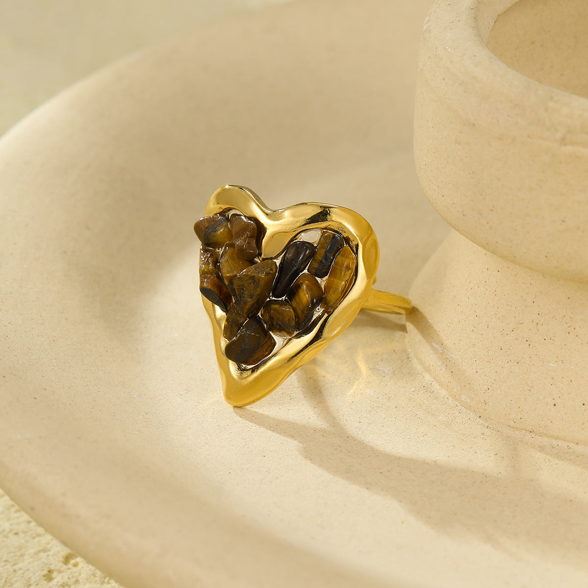 Crystal Heart Band Ring — ring, view 6