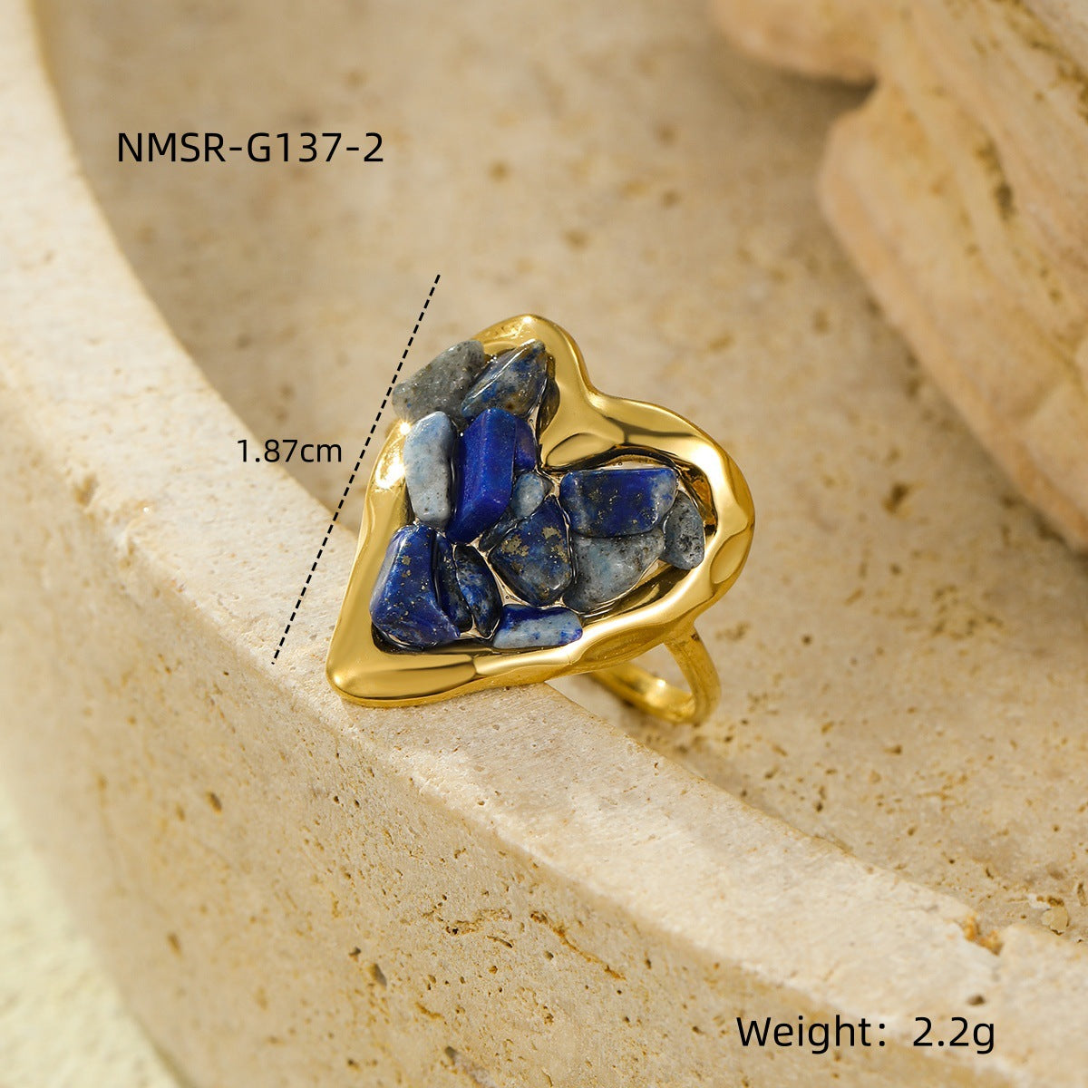 Crystal Heart Band Ring — ring, view 10
