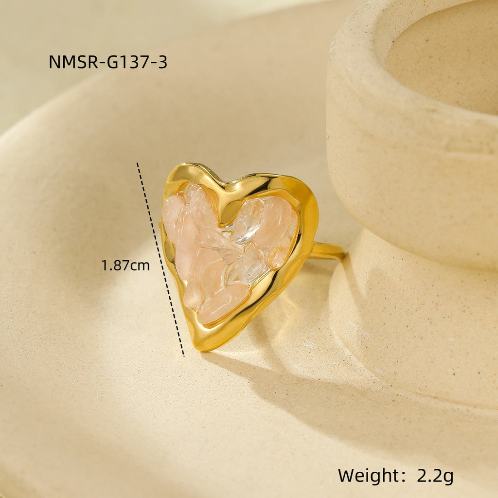 Crystal Heart Band Ring — ring, view 11