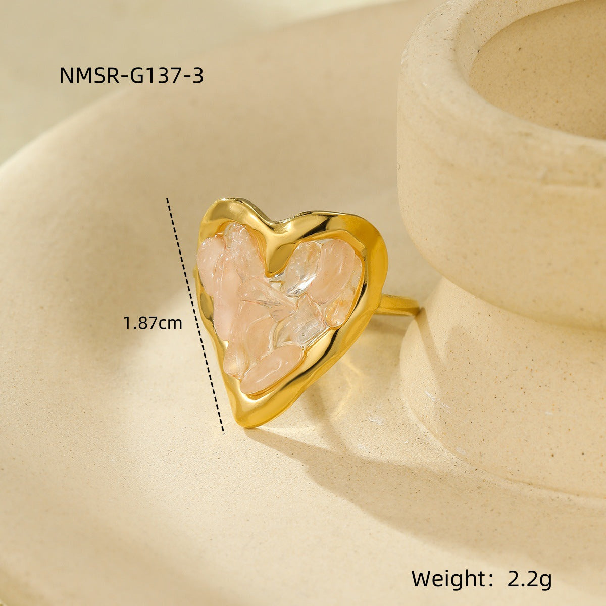 Crystal Heart Band Ring — ring, view 11