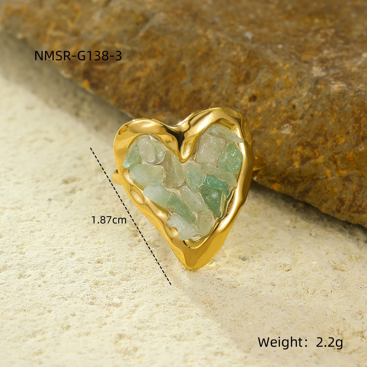 Crystal Heart Band Ring — ring, view 14