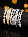 Sparkly Layered Statement Band Ring — ring