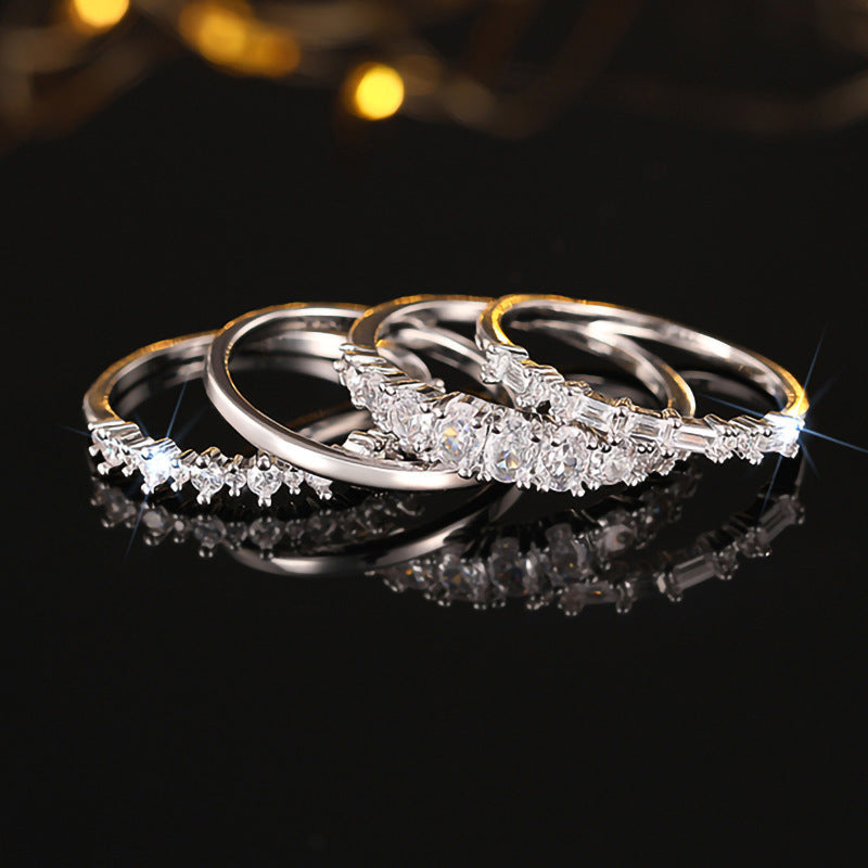 Sparkly Layered Statement Band Ring — ring, view 10