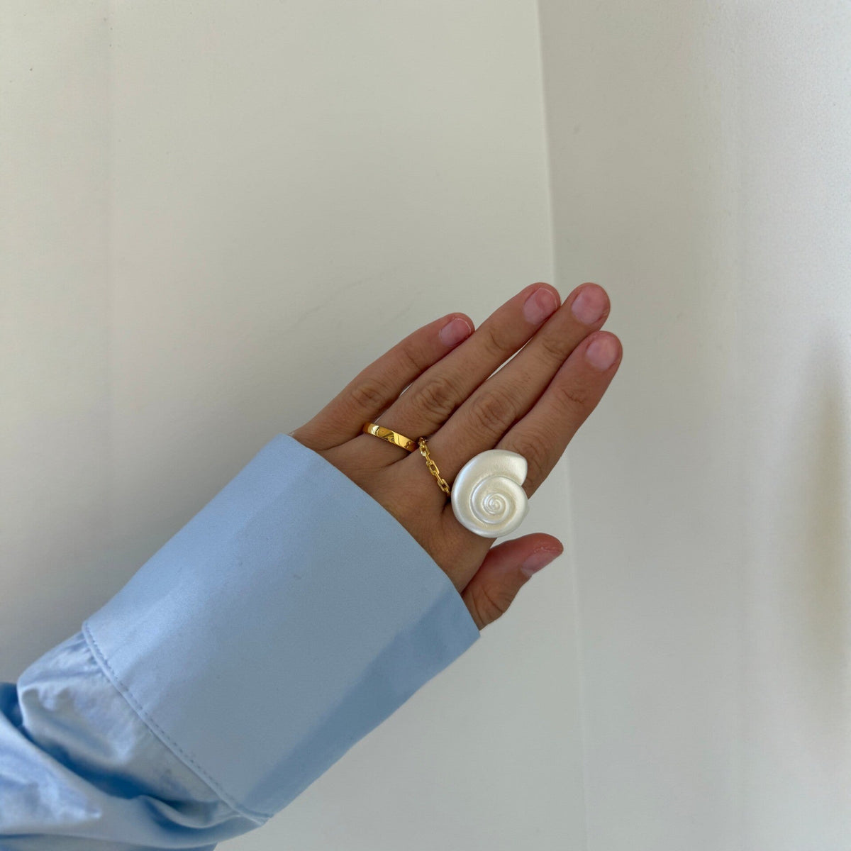 Sea Conch Statement Ring — ivory ring, view 3