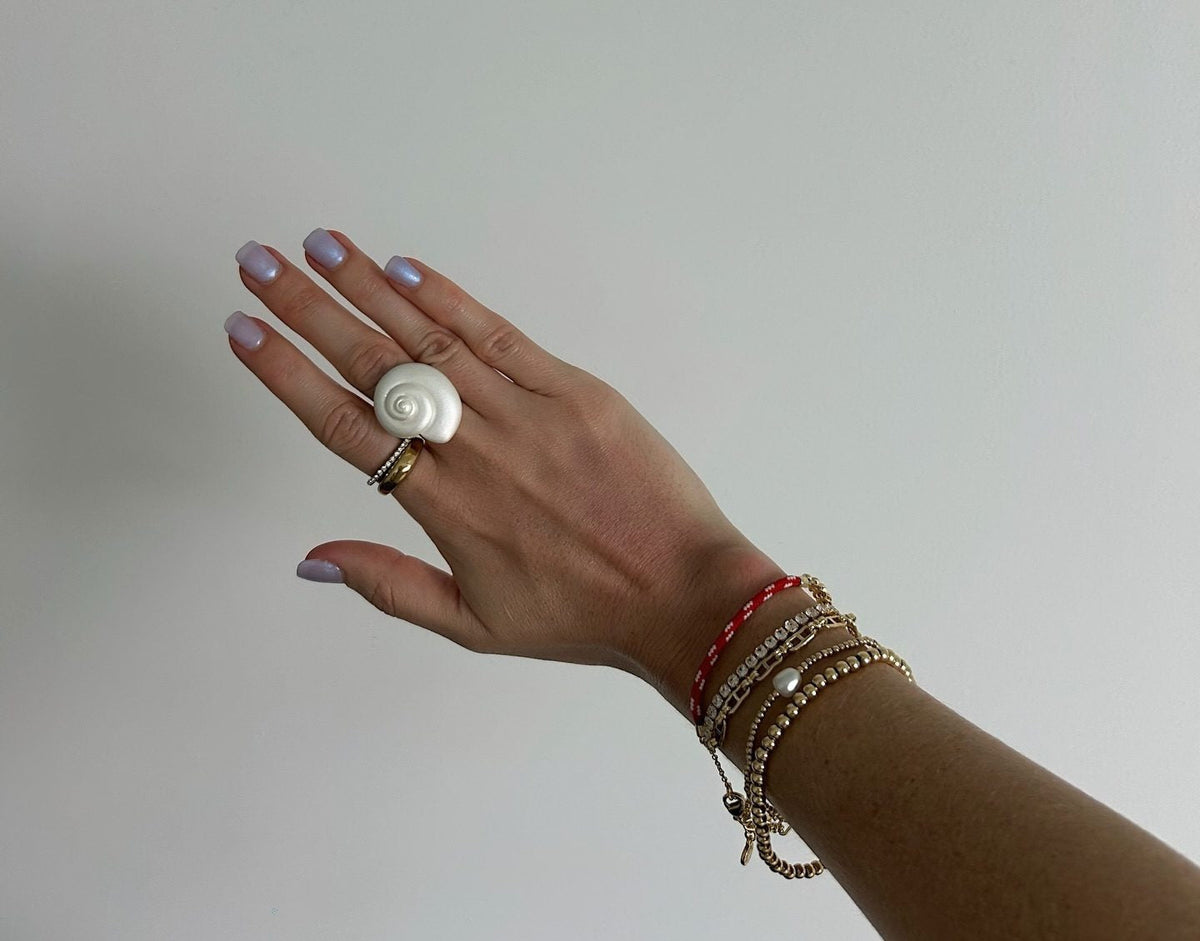 Sea Conch Statement Ring — ivory ring, view 4