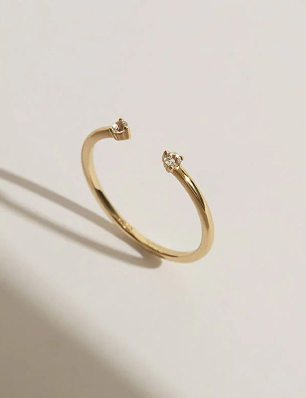 Thin Rhinestone Open Ring — ring