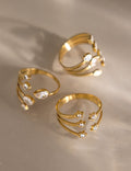 Gold Cubic Zirconia Ring — gold ring