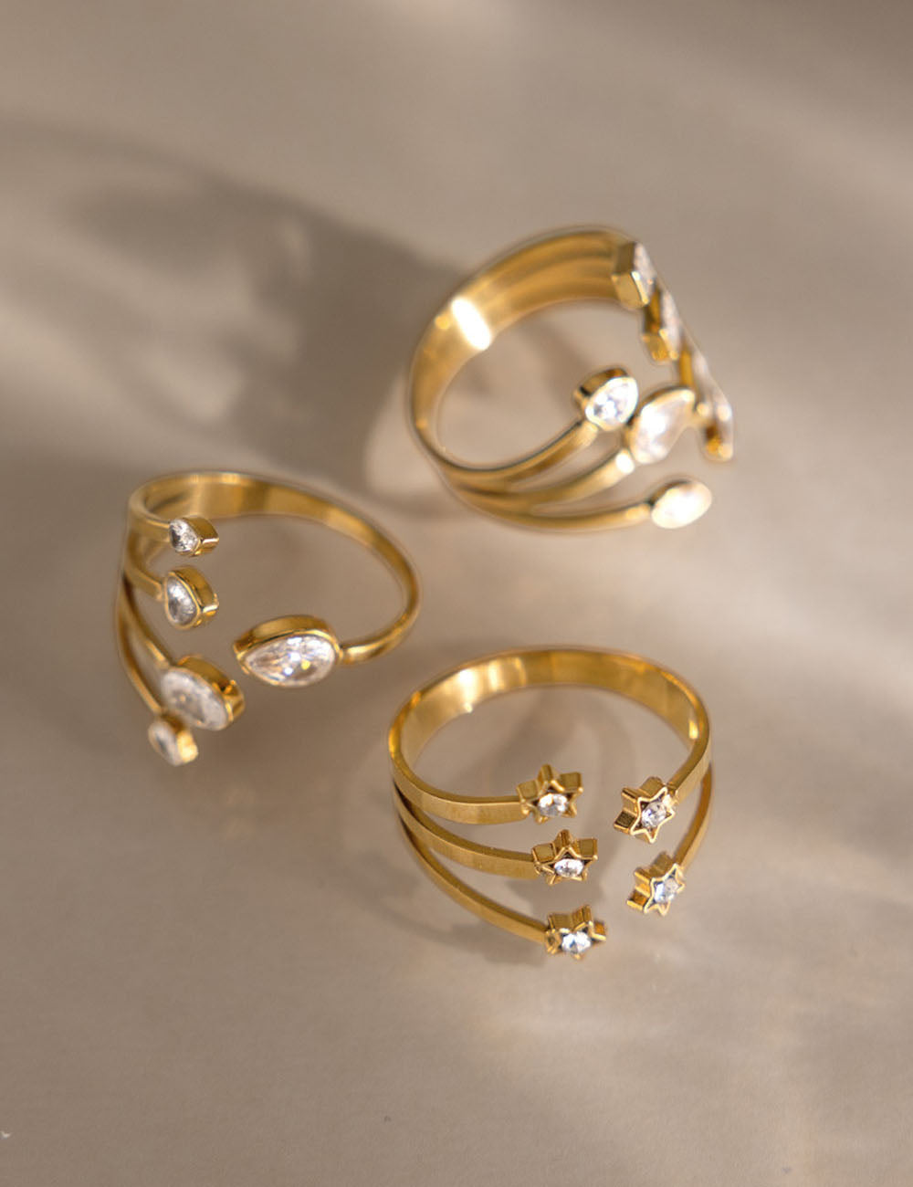 Gold Cubic Zirconia Ring — gold ring