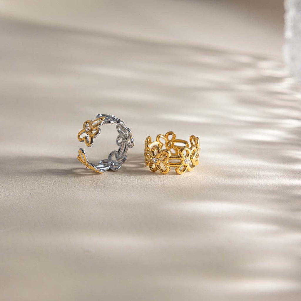 Hollow Flower Statement Ring — ring, view 3