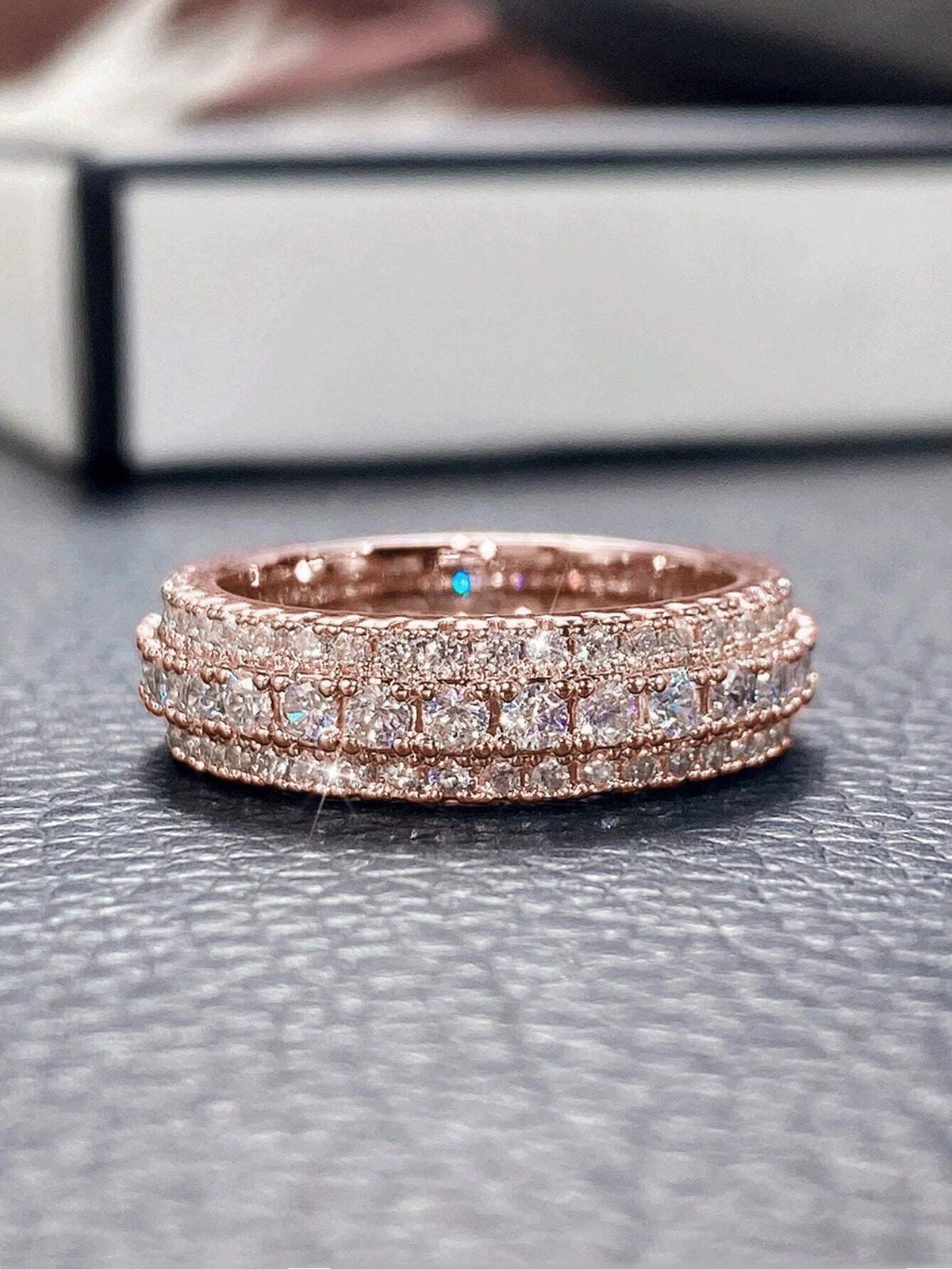 Layered Zirconia Band Ring — ring, view 3