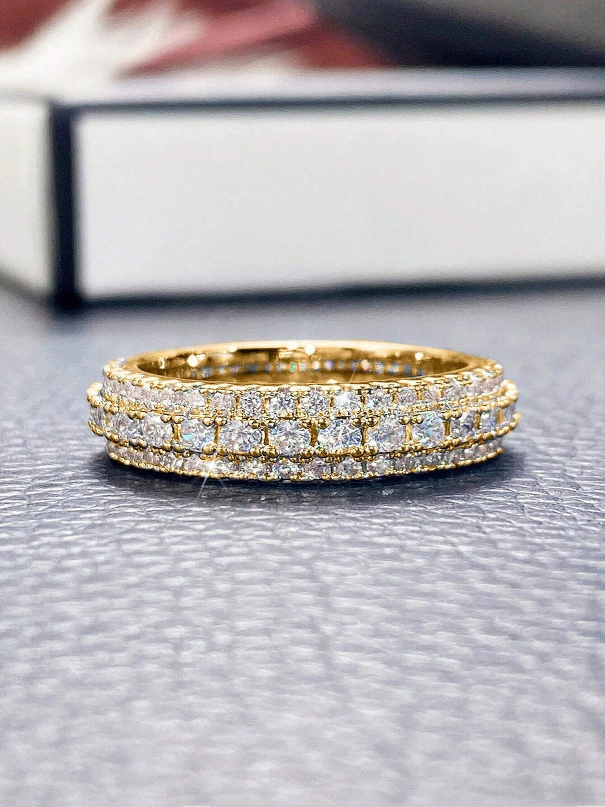 Layered Zirconia Band Ring — ring, view 4