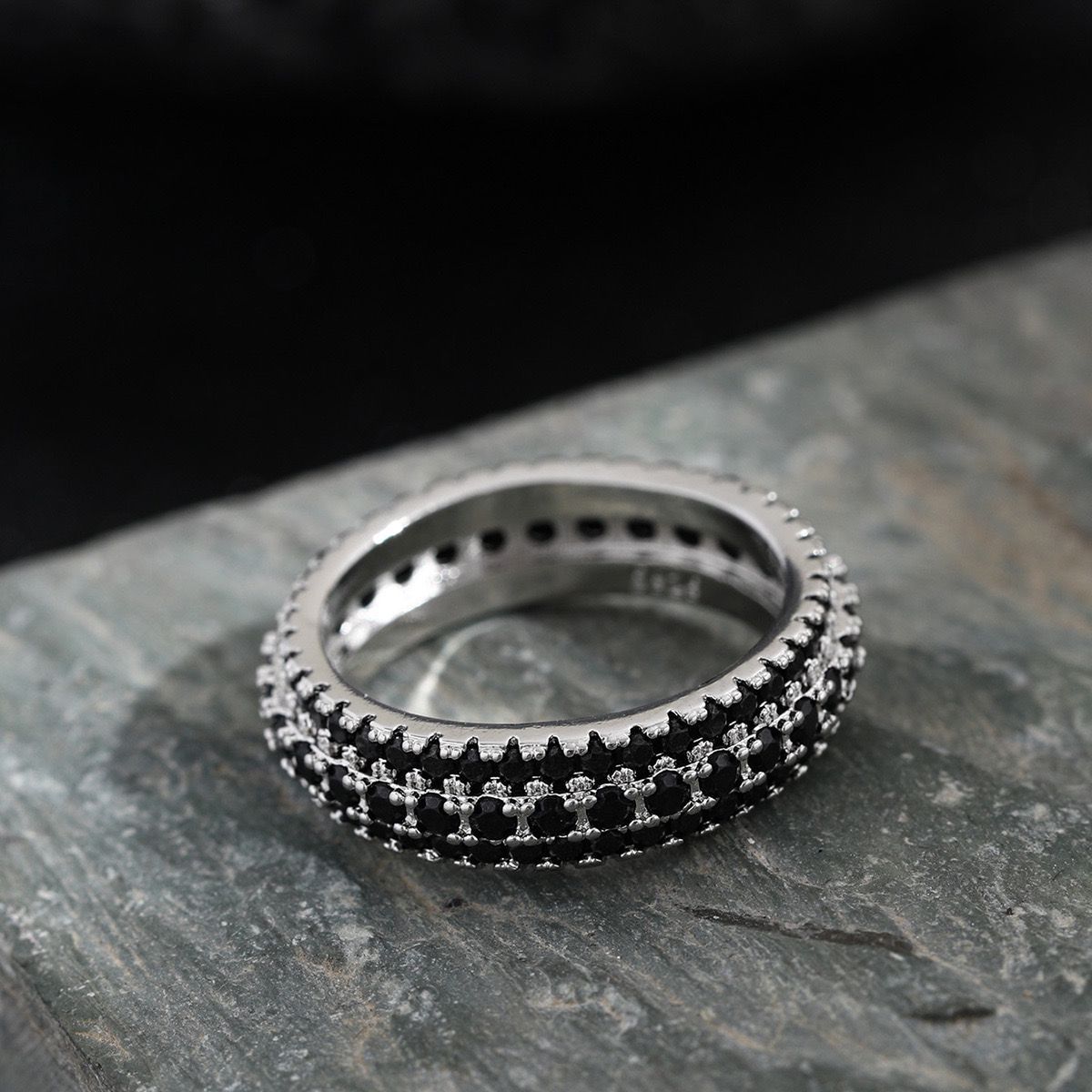 Layered Zirconia Band Ring — ring, view 5