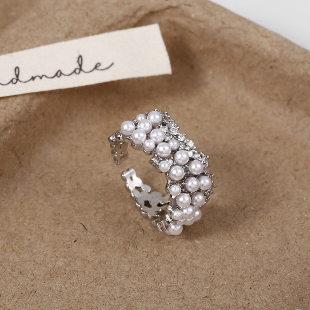 Stacking Pearl Bow Ring — ring, view 3