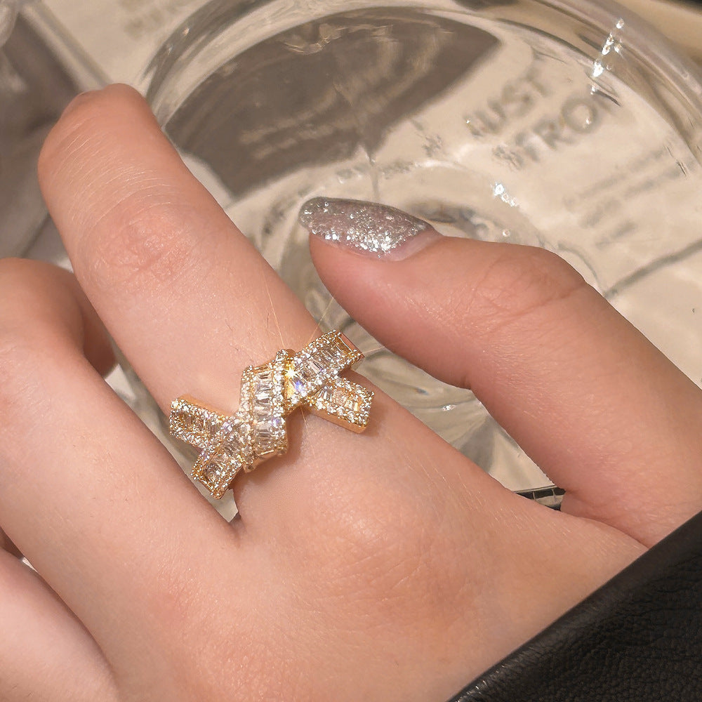 Stacking Pearl Bow Ring — ring, view 5