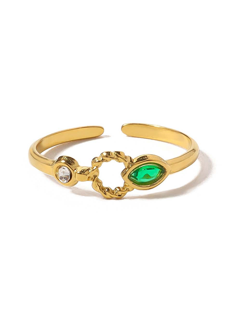 Cubic Zirconia Open Statement Ring — ring