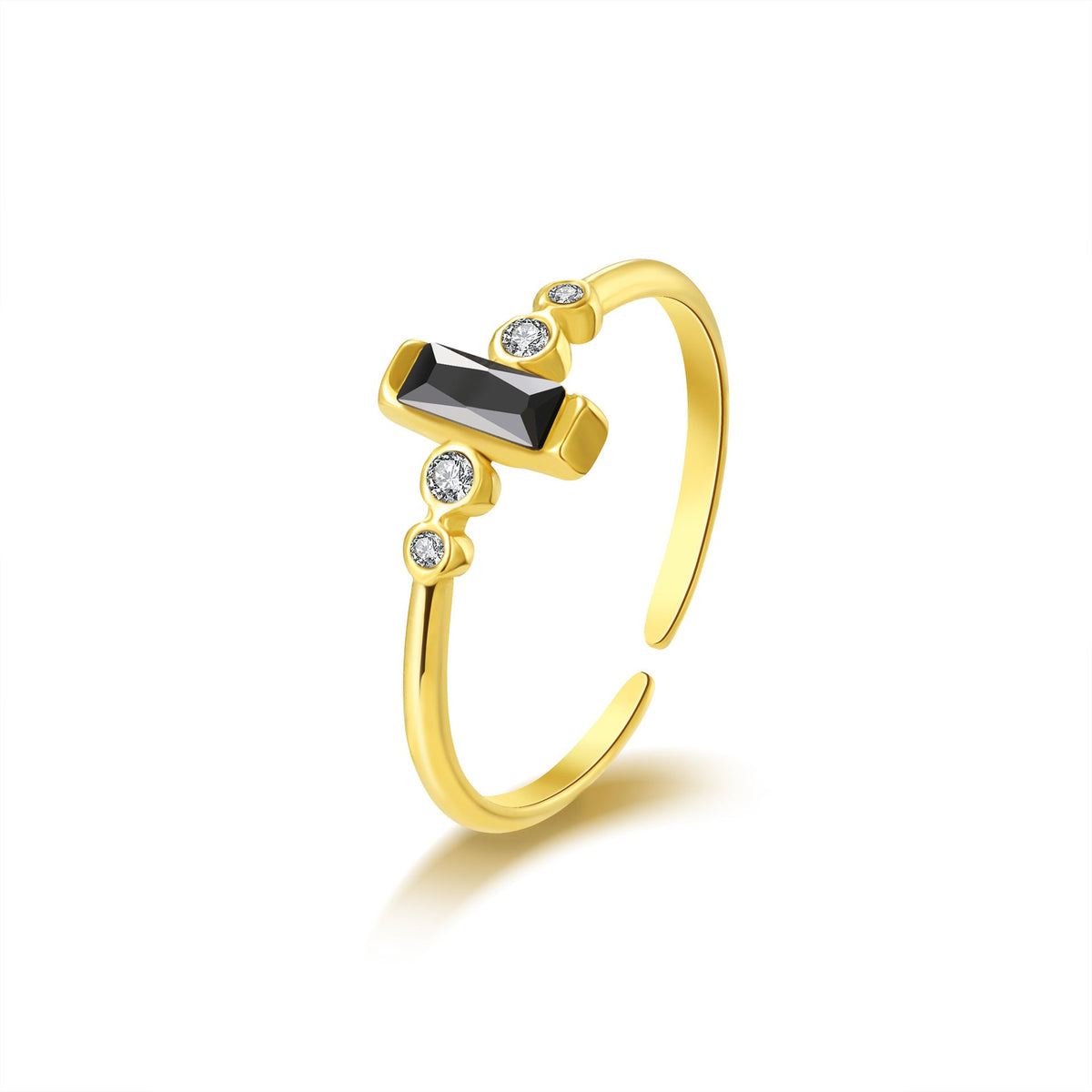 Cubic Zirconia Open Statement Ring — ring, view 2