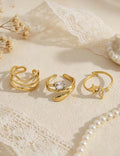 Geometric Statement Band Ring — gold ring