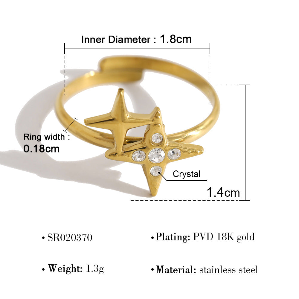 Geometric Statement Band Ring — gold ring, view 7